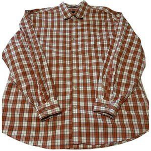 Eddie Bauer Classic Fit Button-Down Casual Plaid Shirt 100% Cotton Men's Size XL